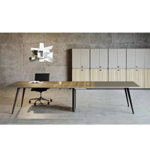Modern Office Conference Furniture Rectangular Table Meeting Desk Veener Laminated Wooden Conference Tables