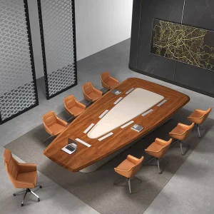 Modern Office Conference Room Table Luxury Painted Long Rectangular For Negotiation For Training Wood MDF