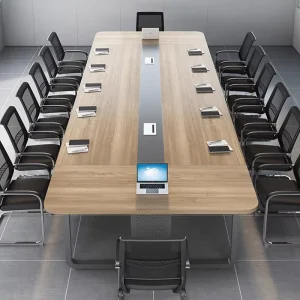 Modern Office Conference Table Rectangle Meeting Table for 10 12 People Durable Office Furniture