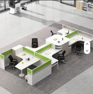 Modern Office Cubicle Manager and Staff Sets Aluminum L Shape Cubicle Office Furniture Workstation Office Partition Desk
