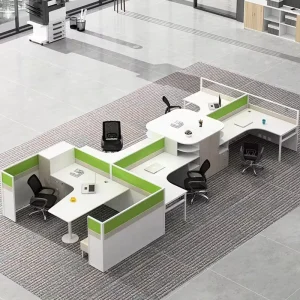 Modern Office Cubicle Manager and Staff Sets Aluminum L Shape Cubicle Office Furniture Workstation Office Partition Desk