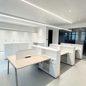 Modern Office Cubicle Partition Workstation Modular 2 4 6 Seater Office Desk Workstation with Storage Cabinet
