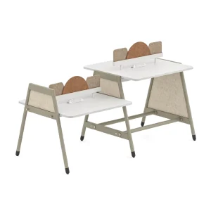 Modern Office Cubicle Partition Workstation Modular 2 4 Seater Office Desk with Integrated Power Socket Box
