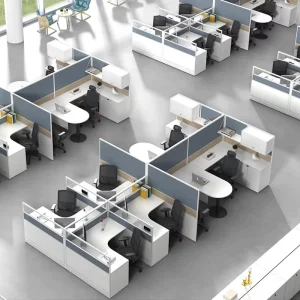 Modern Office Cubicle Partition Workstation Modular 6 Seater Office Desk Workstation for Office Room