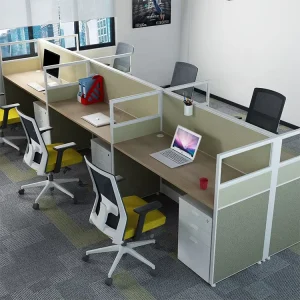 Modern Office Cubicles 6 Seater Office Desk Fabric Office Partition Furniture