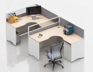Modern Office Desk Chair Combination Staff Space Seat for L Shape Workstation Modern Screen Office Cubicle for 2 4 6 8 Person