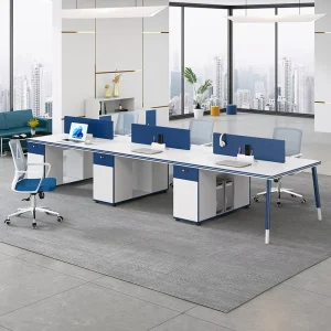 Modern Office Desk with Modular Partition Ergonomic Workstation for Corporate Office Building Office Table Workstation Partition
