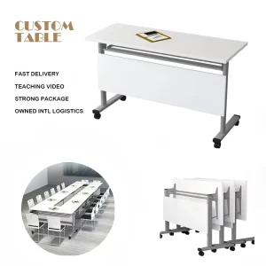 Modern Office Desks Durable Computer Workstation Company Personnel Multi Functional Meeting Training Foldable Conference Table