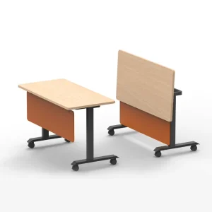 Modern Office Desks Space Efficient Folding Table with Nesting Capability Stainless Steel Construction for Commercial Use