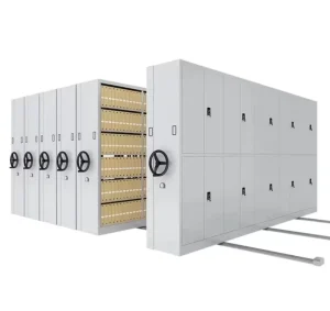 Modern Office Documents Storage Rack Manual Steel Filing Cabinet System Mobile Shelving Key Lock for School Hospital Library