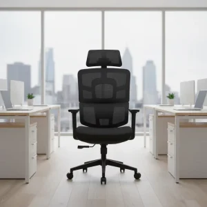 Modern Office Ergonomic Computer Swivel Desk Chair Big and Tall Adjustable Headrest Mesh Luxury Staff Chairs Furniture Nylon