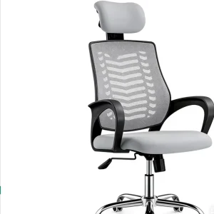 Modern Office Executive Lift Chair Rectangle Design Stackable Functionality Plastic PU Leather Grey Color Office Chair