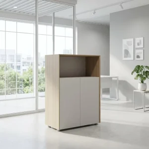 Modern Office File Cabinet with Storage Shelves Space Saving Storage Cabinet for Office Meeting Room Reception Area