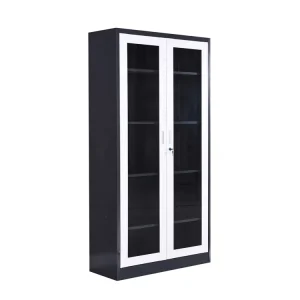 Modern Office File Storage Cabinet Steel Cupboard Metal Steel Filing Cabinet With Glass Door