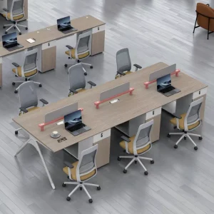 Modern Office Furniture 4 Seat Cubicle Modular Workstation Partition Premium Durable Wooden Custom Workspace Office Desks