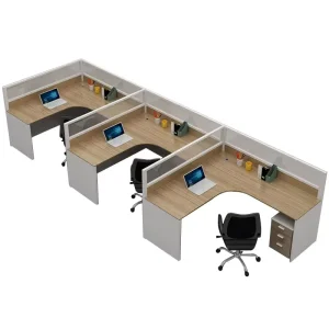 Modern Office Furniture Business Modular L Type Partition Office Table Computer Desk Workstation