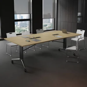 Modern Office Furniture Desk Foldable School Training Meeting Table With Wheels