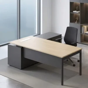 Modern Office Furniture Executive Workstation L Shape Office Desk with Side Cabinet for Manager Office