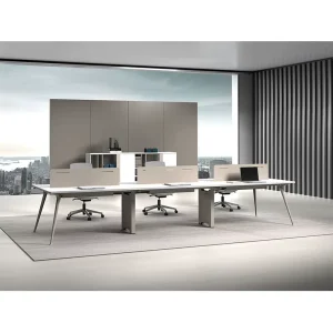 Modern Office Furniture L Shaped Cubicle Office Workstation Desks Office Partitions Ergonomic Wooden Table with Storage Cabinet
