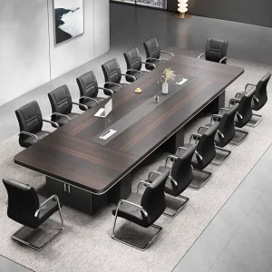 Modern Office Furniture Luxury Conference Table With Power Outlets Conference Room Table Wood-Grain Conference Table