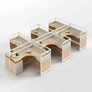 Modern Office Furniture Office Cubicle Workstation System Office Desk Partition Modular Office Desk Set for 6 Staff