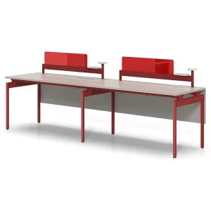 Modern Office Furniture Particle Board Desktop Computer 2 4 6 8 Person Office Desk For 2 4 6 8 Seater Workstation