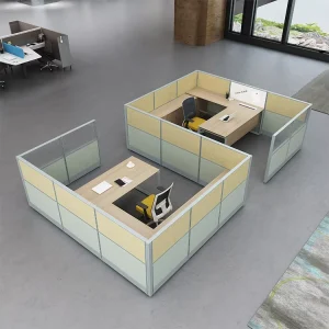 Modern Office Furniture Used Aluminum Frame Dividers Partition Office Cubicle Workstation for Office Room