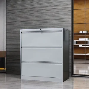 Modern Office Furniture Vertical Three-Drawer Lockable Filing Cabinet with File Hanging Storage