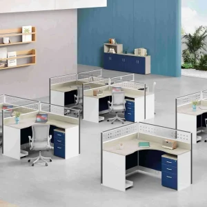 Modern Office Furniture Workstation with Soundproof Panel Divider Modular Office Cubicle Workstations Office Staff Desk