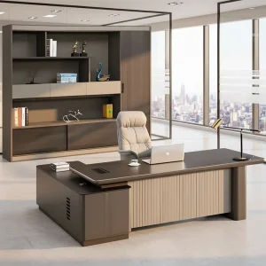 Modern Office L Shaped Computer Table CEO Executive Luxury Boss Manager Workstation Work Station Desks for Room Design Furniture