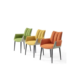 Modern Office Leisure Comfortable Chairs Colorful Green Soft Dining Chairs Nordic Design Luxury Dining Chairs for Restaurant