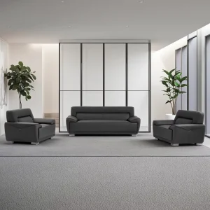 Modern Office Reception Sectional Sofa Set Custom Eco Friendly Leather Furniture for Hotels Manufacturer