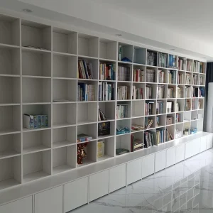 Modern Office School Furniture Bookshelf Library Bookcase Storage Shelf Double Sided Bookshelves