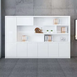 Modern Office Simple White Home Bookcases Luxury Living Room Modern Office Bookshelf Wooden Furniture Corner Cube Bookshelf