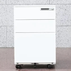 Modern Office Steel Storage File Cabinet with 3 Drawers Lockable Durable Freestanding Commercial Furniture