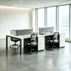 Modern Office Table Cubicle Modular 4 People Workstation Commercial Furniture Office Partitions Work Station Desk