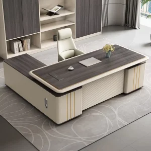 Modern Office Table Executive Desk Office Table Office Furniture Office Desk with Shelves and Drawers