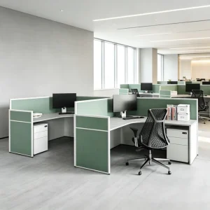 Modern Office Workstation Desk Modular Cubicle Partition Staff Table with Storage Drawer for Commercial Office Furniture