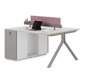 Modern Office Workstation Ergonomic Wooden Manager Desk with Durable MDF Computer Desk and Chairs