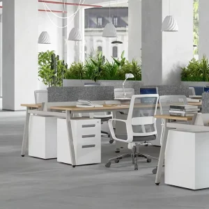 Modern Open Office Staff Desk Furniture Office 4-6 Seater Coworking Space Employee Office Workstation Table