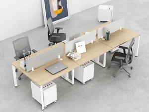 Modern Open Office Staff Workstation Desk 4 6 Seater Coworking Space MFC Material Furniture For Office Or School
