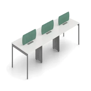 Modern Open Office Workstation 2 4 6 Seater Modular Cubicle Desk with Soundproof Partition Screen
