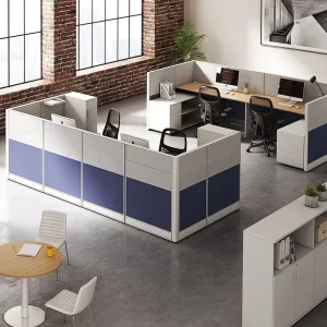 Modern Open Office Workstation Half height Aluminum Fabric Partitions for Hospital School Use Promotes Communication