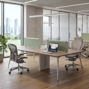 Modern Open Plan Office Workstation Desk for 4 6 Person Team Workspace Modular Furniture Design