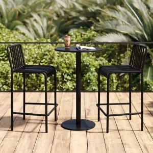 Modern Outdoor Bar Furniture Sets Creative High Legged Counter Tables Chairs Ironwork for Villas Coffee Milk Tea Shops Balcony