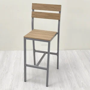 Modern Outdoor Bistro High Bar Chairs Aluminum Lightweight Water Resistant Durable Hotel Furniture