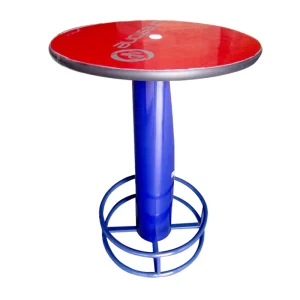Modern Outdoor Counter Night Club Pub Bar Top Table Custom Round Metal High Bar Table With Base