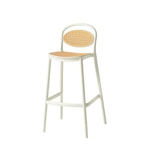 Modern Outdoor Dining Living Room Plastic Rattan Breathable Light Luxury Eco Friendly Durable Bar Stool