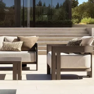 Modern Outdoor Fabric Modular Sofa Set with Metal Frame for Patio Garden Outdoor Spaces