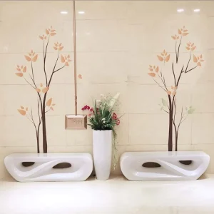 Modern Outdoor Fiberglass Leisure Waiting Bench for Shopping Mall Hotel and Park